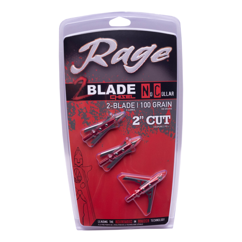 Rage 2-Blade NC Chisel Tip Broadheads β Archery Country