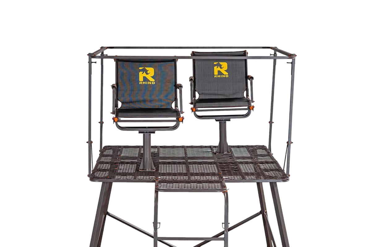 Rhino 10-Foot Quadpod Tree Stand - 2 Swivel Chairs — Archery Country