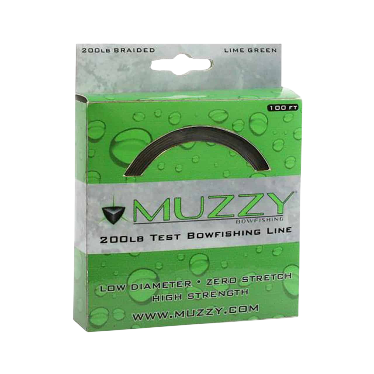 Muzzy Bowfishing Lime Green Braided Reel Line β Archery Country