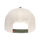 rear view of natural hat with adjustable strap