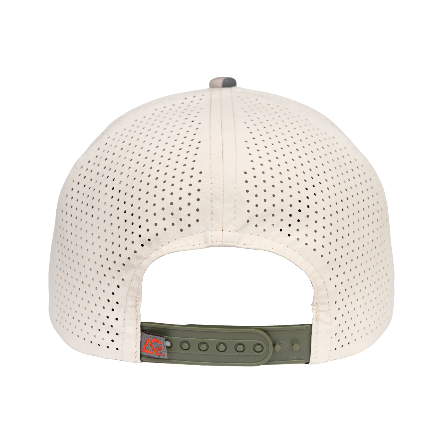 rear view of natural hat with adjustable strap